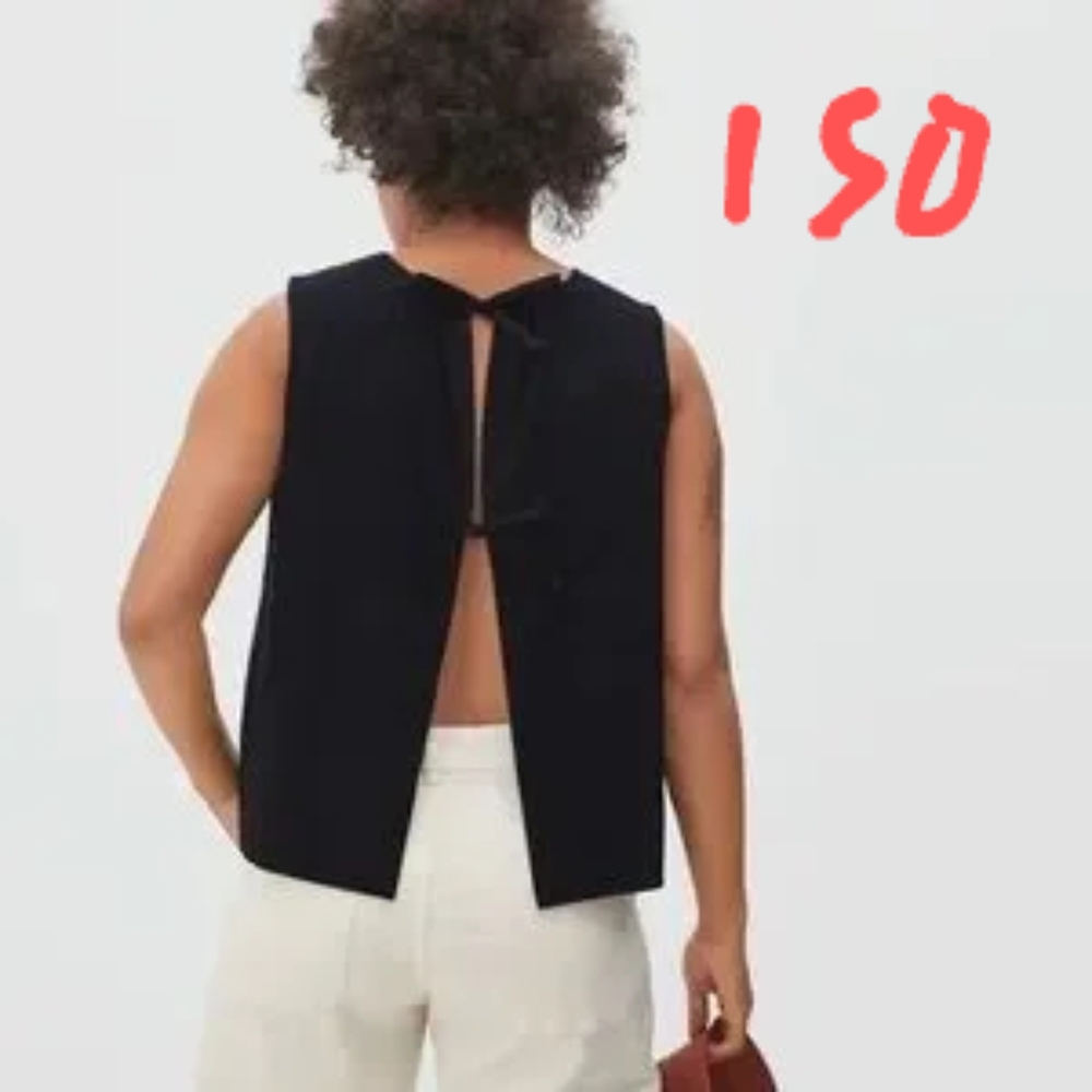 ISO Everlane Tie Back Sleeveless Top XS or Small